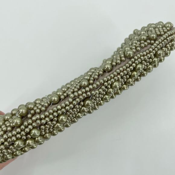 Vintage Inspired Beaded Clutch Purse With Rhinestone Clasp, Elegant, *READ* Prom - Picture 10 of 15